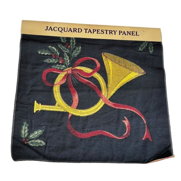 Olde Greensborough Craft Co 18" Jacquard Tapestry Panel French Horn - Picture 3 of 7